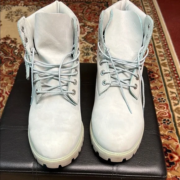 Timberland | Shoes | Timberland Baby Blue Boots | Poshmark display picture 1